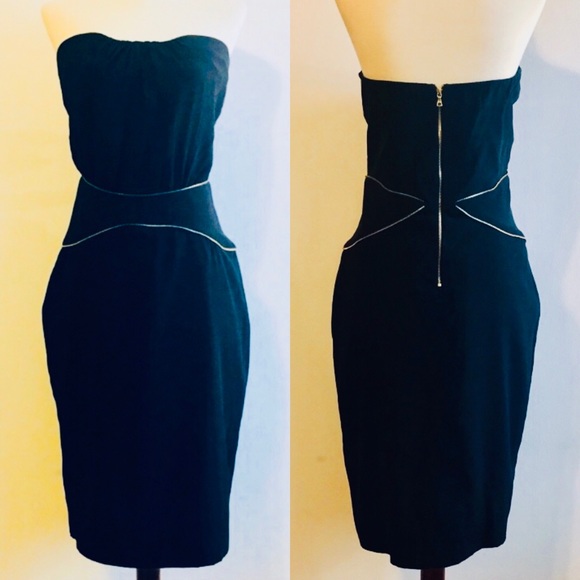 NWT Lia Kes Strapless Tulip Dress w/ Zipper Detail - Picture 1 of 5